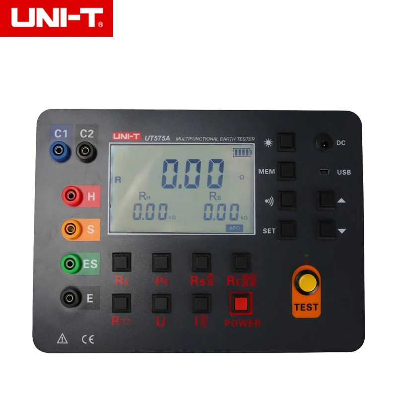 UNI-T UT575A двойной зажим тестер сопротивления заземления большой Экран Подсветка Дисплей