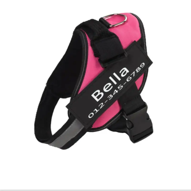 

Dog Harness Personalized NO PULL Reflective Breathable Adjustable Pet Harness For Small large Dog Harness Vest With Custom patch