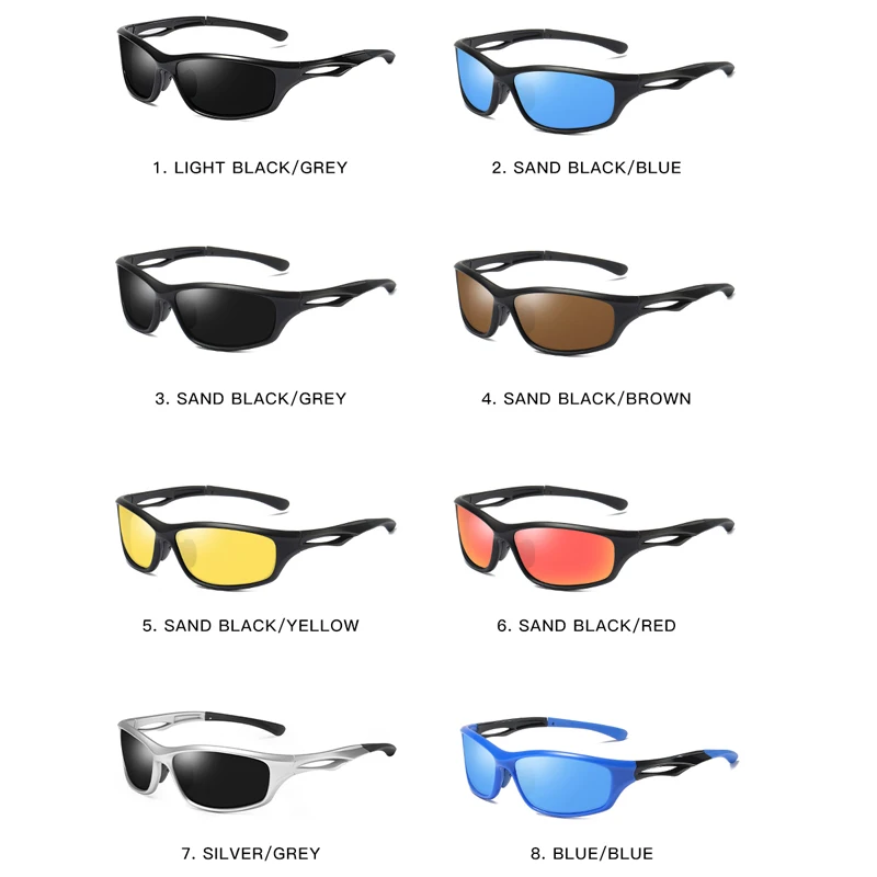 

2021 Ultralight Sport Polarized Sunglasses Men TR90 Frame Fashion Mirror Driving Fishing Sunglasses Male zonnebril heren UV400