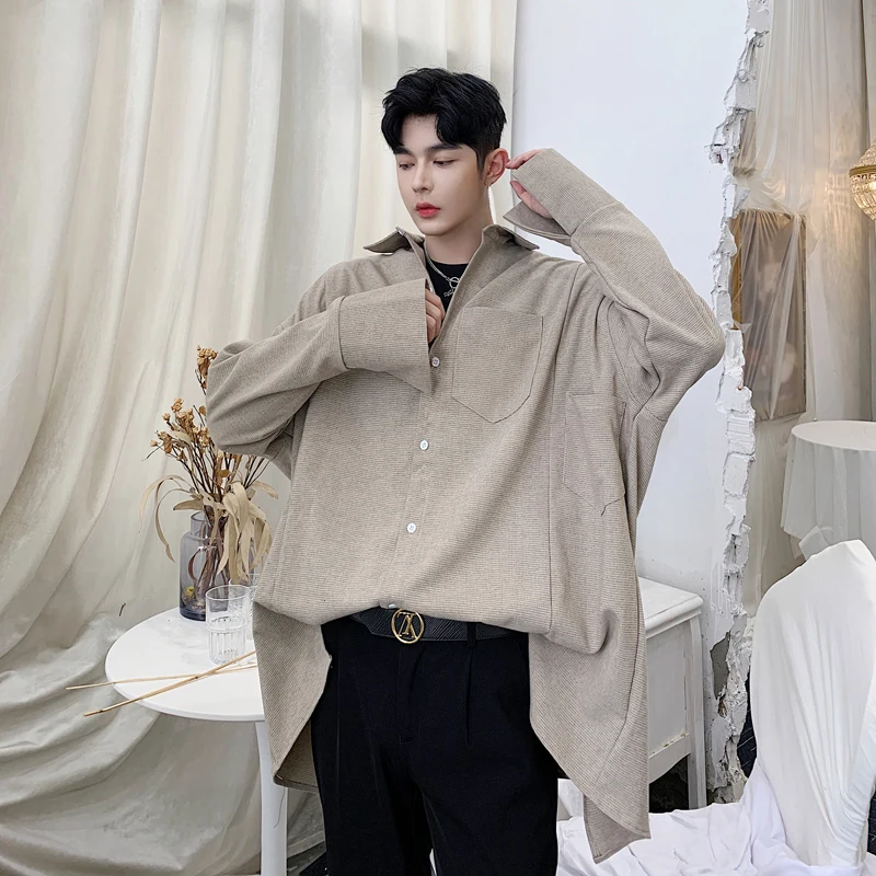 Мужская негабаритная Летучая мышь с длинным рукавом Свободная Повседневная