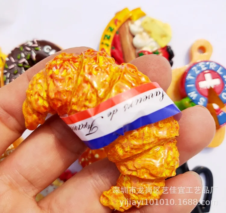 3D Cute Magnet Simulation Ice Cream Cake Coffee Chocolate Donut Vegetable Pizza Bread Refrigerator Stickers Decoration | Дом и сад