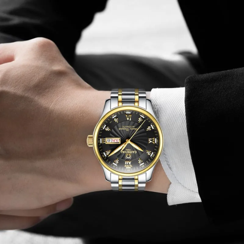 Карнавальные мужские часы лучшие брендовые Роскошные водонепроницаемые