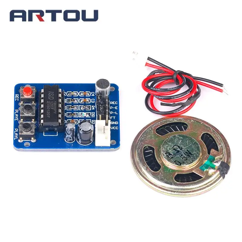 Модуль диктофона ISD1820 с микрофоном звукозаписывающий динамик 1 шт.| |
