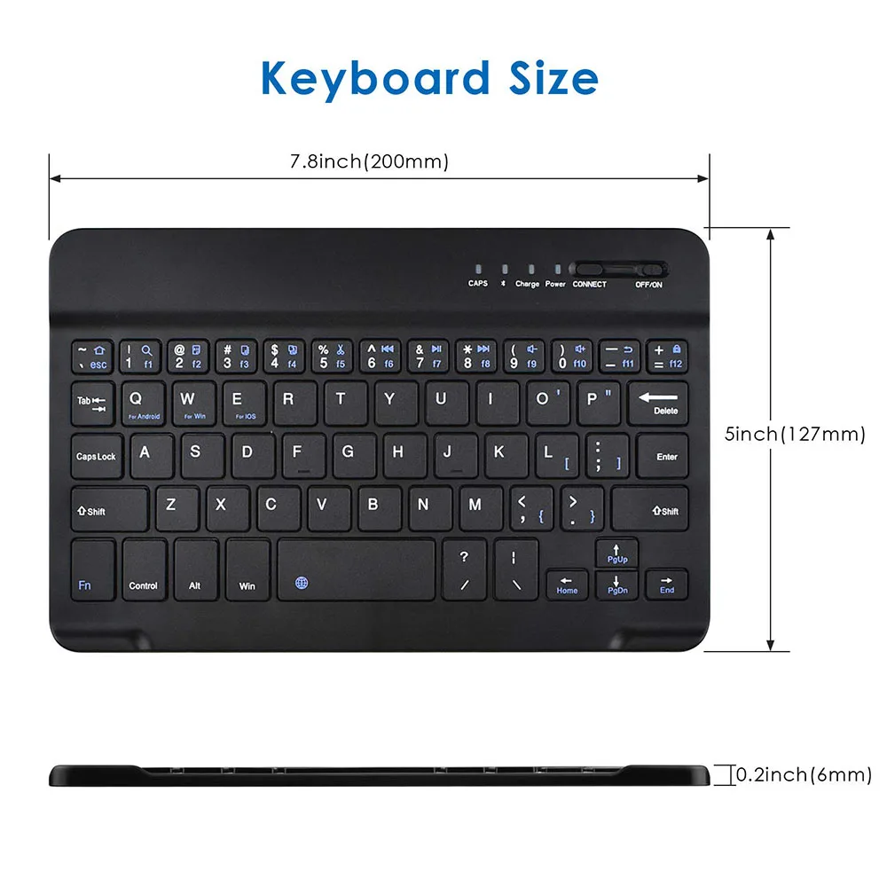 

Wireless Bluetooth Keyboard For Tablet PU Leather Case Stand Cover +OTG+pen For Pad 7 8 Inch 9 10 Inch For IOS Android Windows