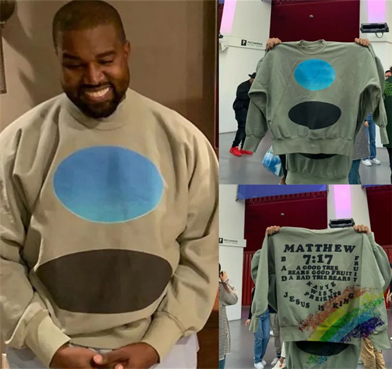 Цельный без швов Канье Уэст CPFM для Иисуса король свитшоты мужчин женщин 1:1