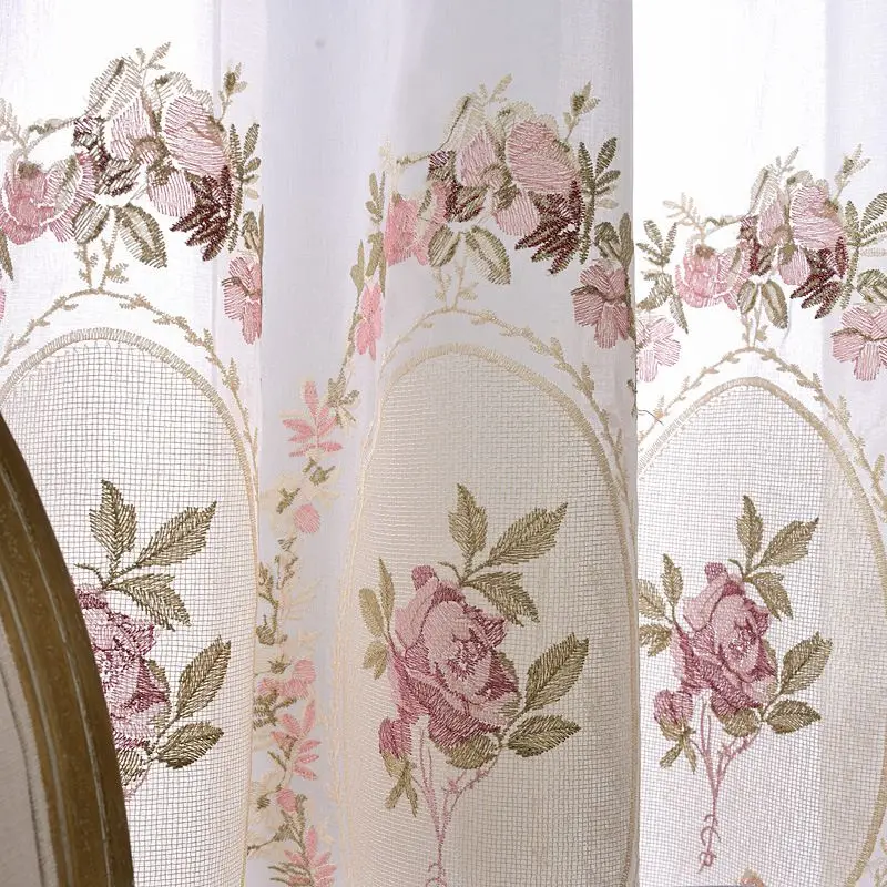 Voile Роскошные синие с высокой решеткой изоляционные шторы для гостиной элегантное полотенце вышивка Европейский Тюль wp295-30 - Цвет: Voile