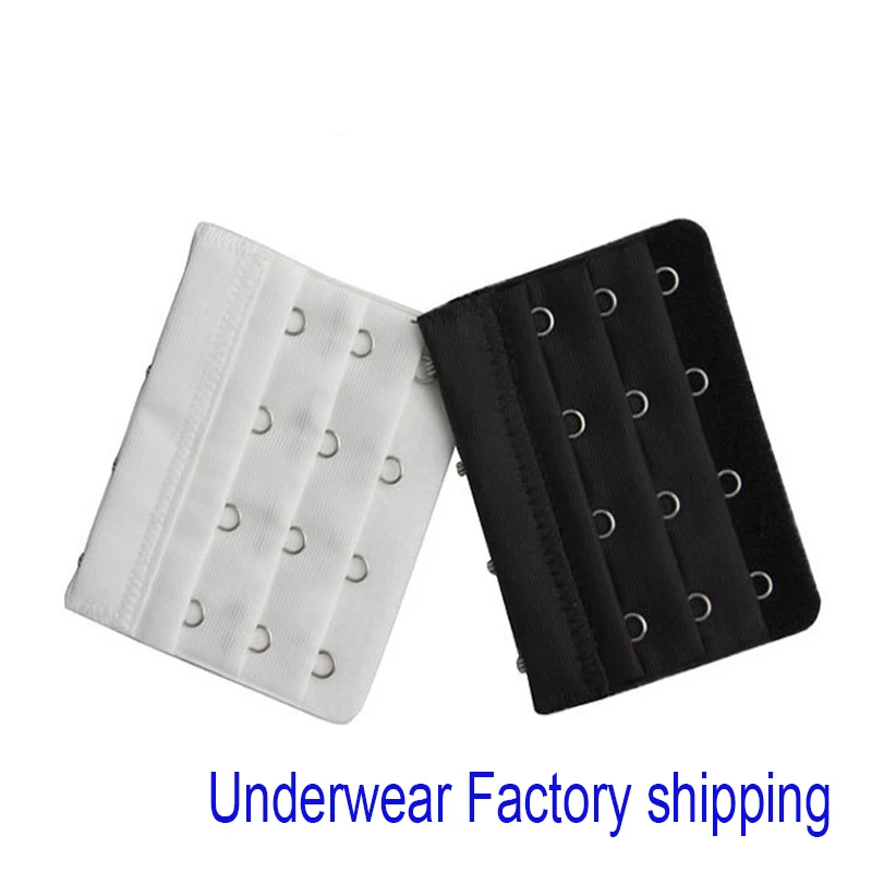 

3 Rows 4 Hooks Bra Extender Nylon Clasp Extension Elastic On Strap Soft Bra Band Extenders Intimates Accessories