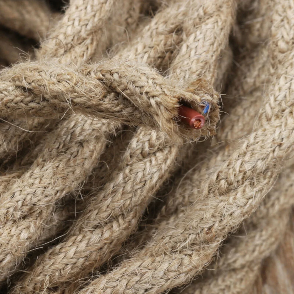 

Hemp Hemp Rope Braided Cable 110V-240V 10m/roll Brown DIY Rope Electric