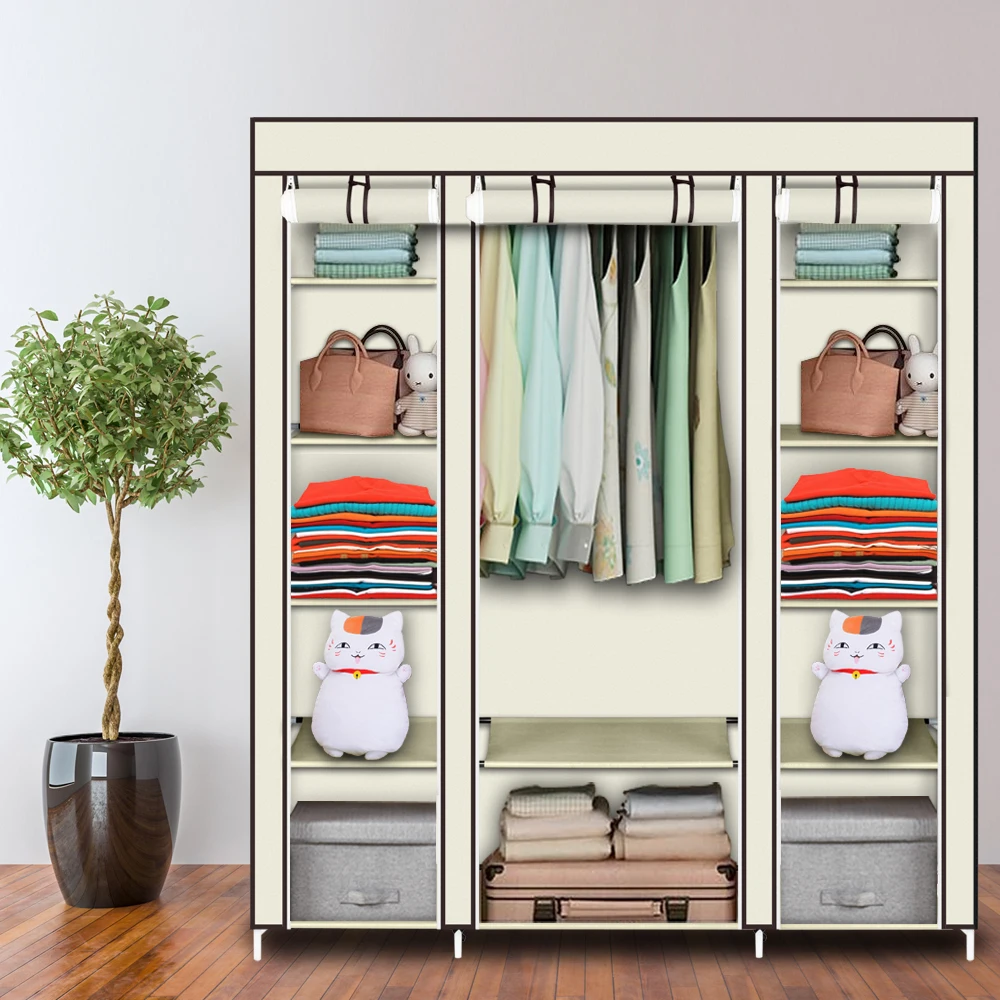

Portable 5 Layer 12 Grid Clothes Closet Wardrobe Storage Organizer Non-Woven Fabric Quick Easy to Assemble Extra Strong Durable