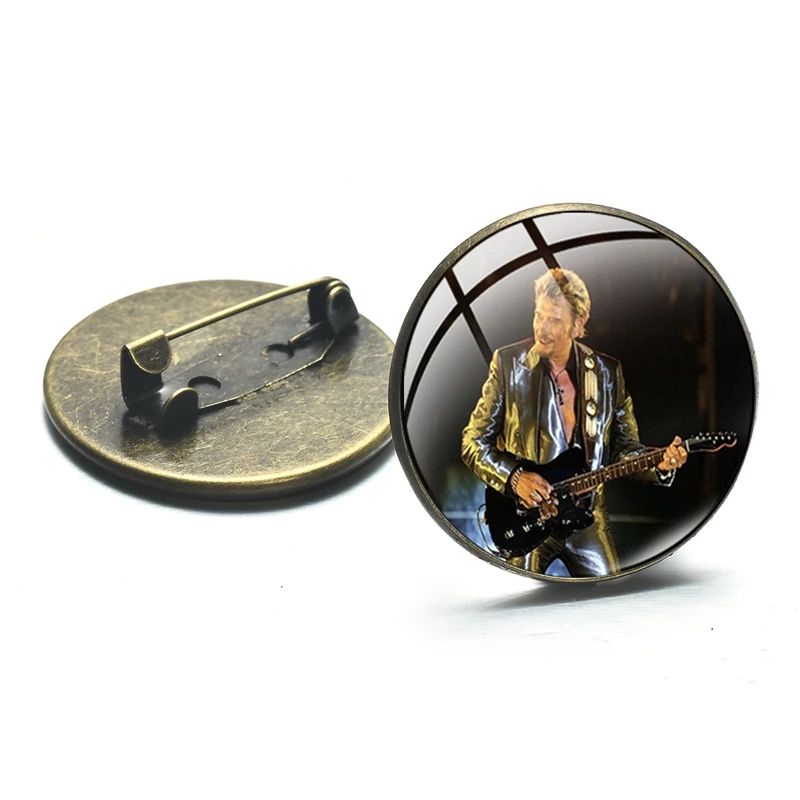 Азиатских известный Джонни Холлидей металлические броши и шпильки рок-звезды