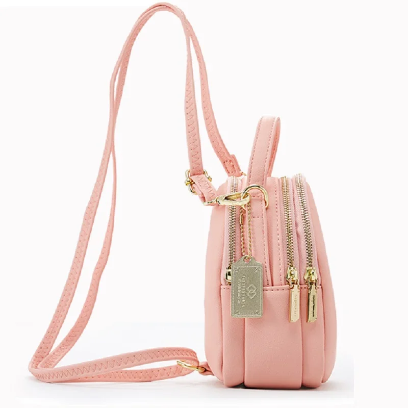 Женский мини-рюкзак сумка через плечо из искусственной кожи для