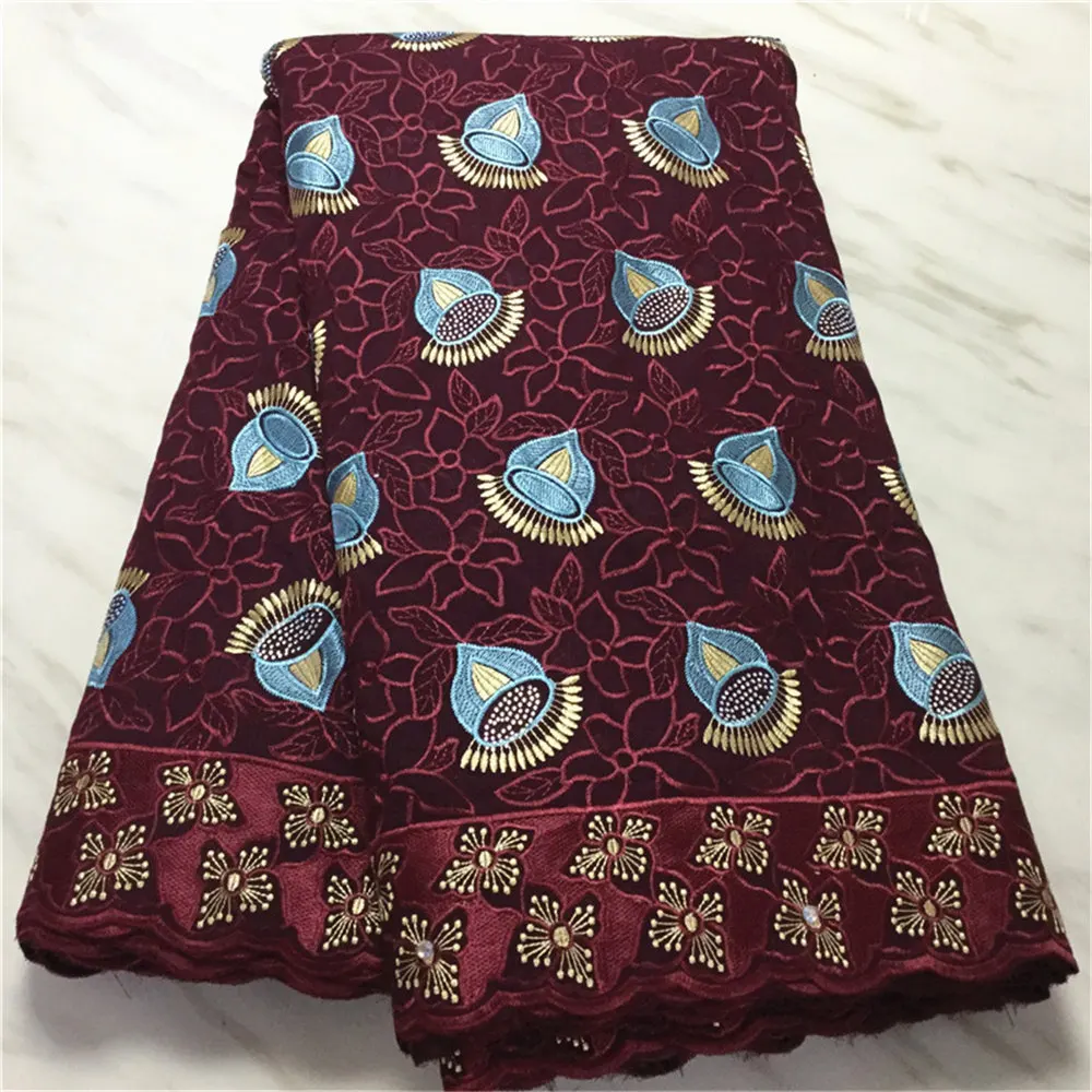 Бирюзовая зеленая африканская кружевная ткань с вышитыми камнями швейцарская