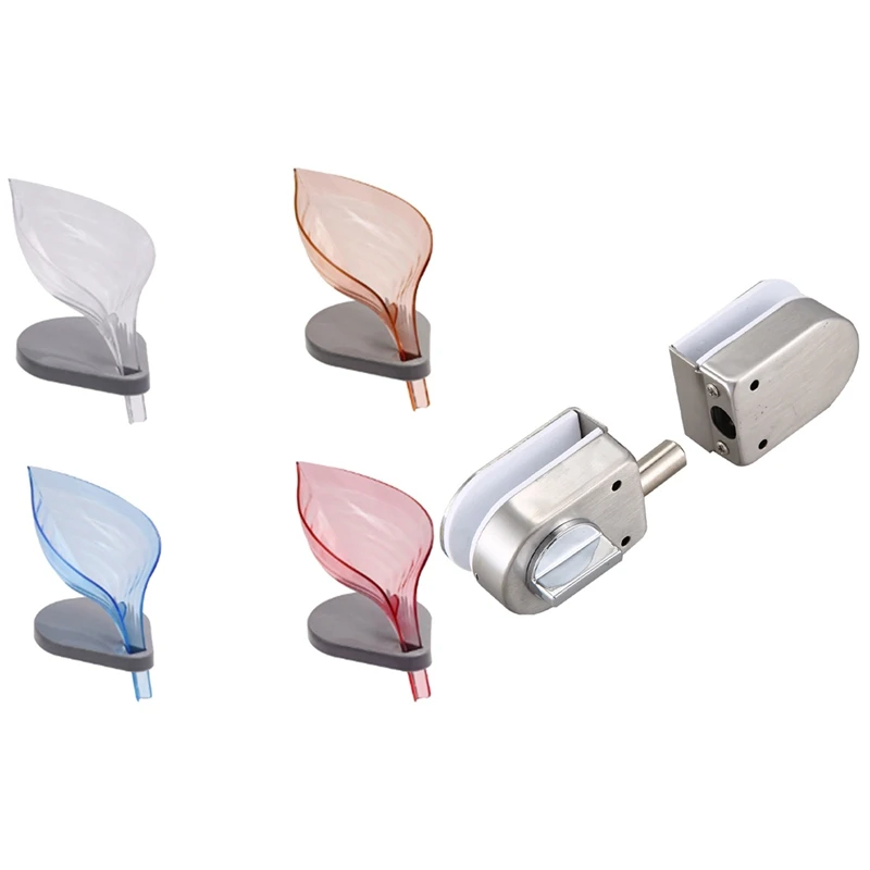 

Stainless Steel,Glass Door Latches Lock/Bolt,138A with Decorative Drainage Soap Holder Dish Storage Plate Tray