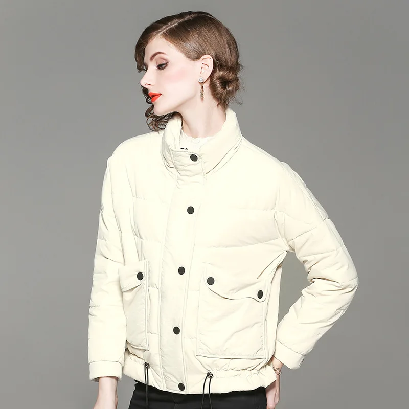 Новинка Зимняя женская куртка для девочек Модная теплая на утином пуху