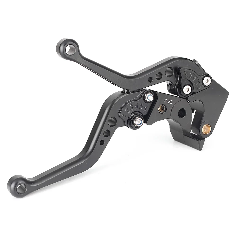 CNC Racing короткие Регулируемые тормозные рычаги сцепления для Suzuki GSXR1000 K5 2005-2006& GSXR 600 750 2006-2010 K6 K8 алюминий - Цвет: Черный