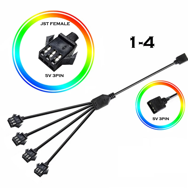 Компьютерная материнская плата Phanteks Кабель-адаптер с синхронизацией RGB JST Header