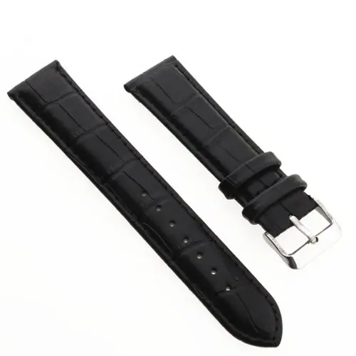 

20mm Watch Spare PU Black Bracelet Watch Strap Band