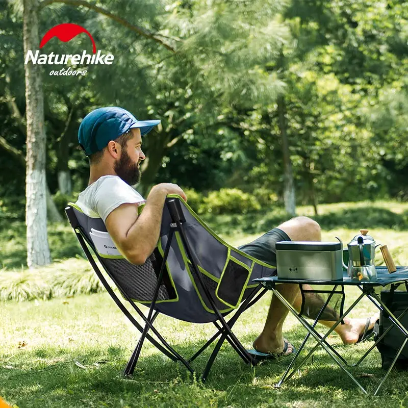 

Naturehike New upgrade Fishing Chair Portable folding moon Chair Camping Hiking Gardening Barbecue chair Folding Stool