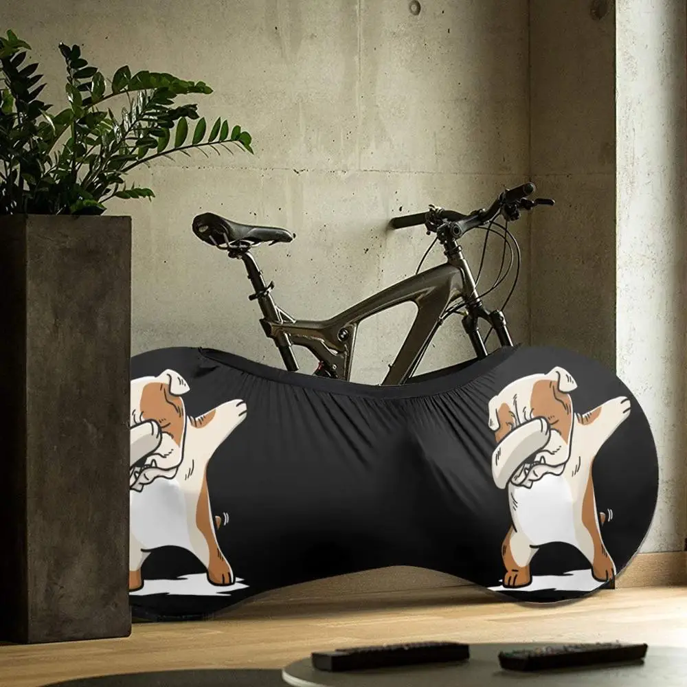 

English Bull dog Dabbing outdoor Bike MTB waterproof Bicycle dust cover Custom biking simple motocross downhill BMX father gift