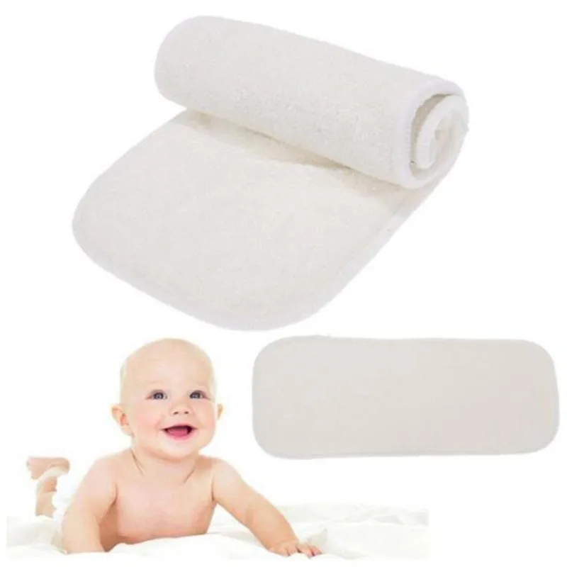 

Baby Diapers 4 Layers Bamboo Fiber Insert Nappy Liners Soft Comfortable Infant Baby Cloth Nappy Diaper Washable Newborn Nappies