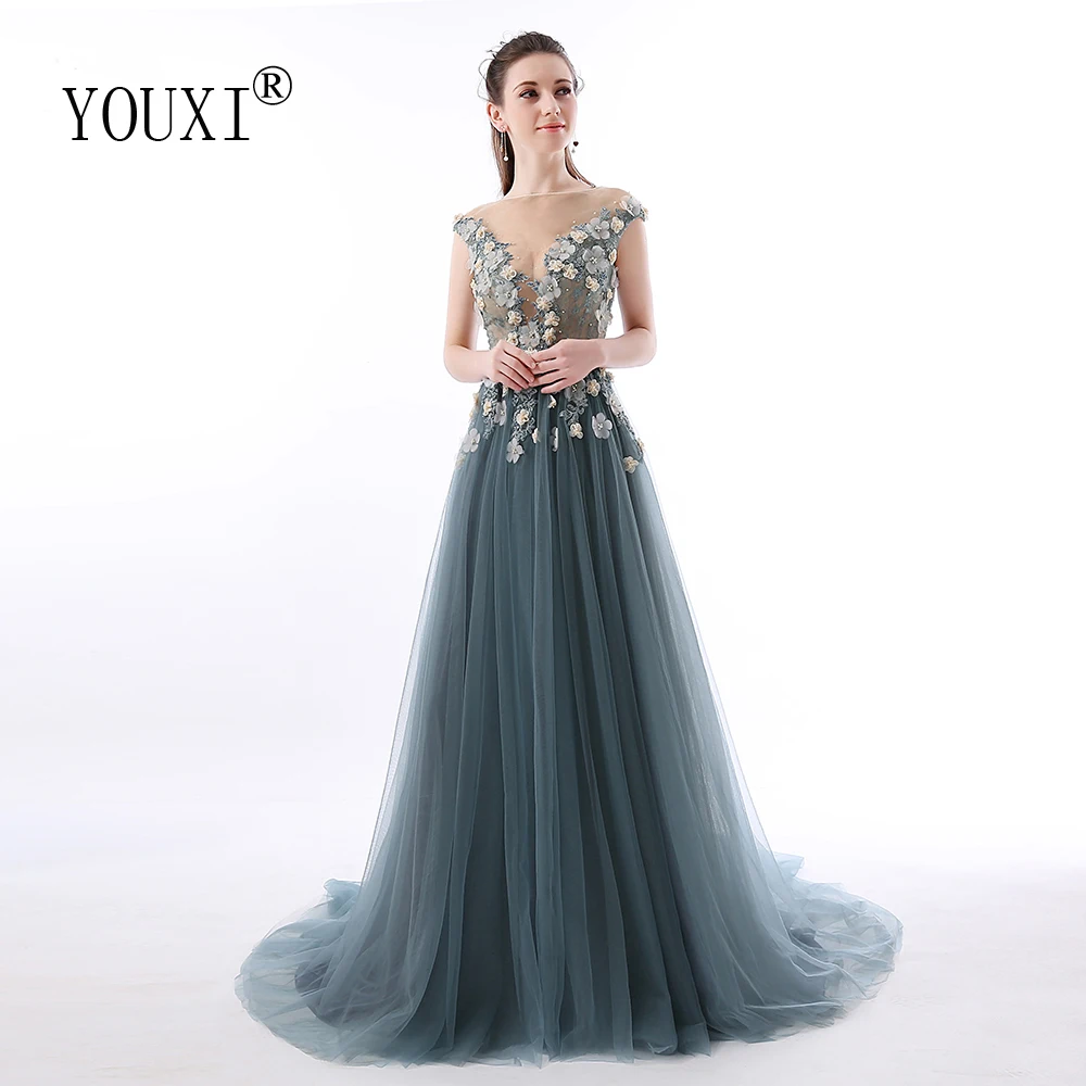 Abendkleider Ланг сексуальные кружевные вечерние платья 2021 прозрачные Иллюзия