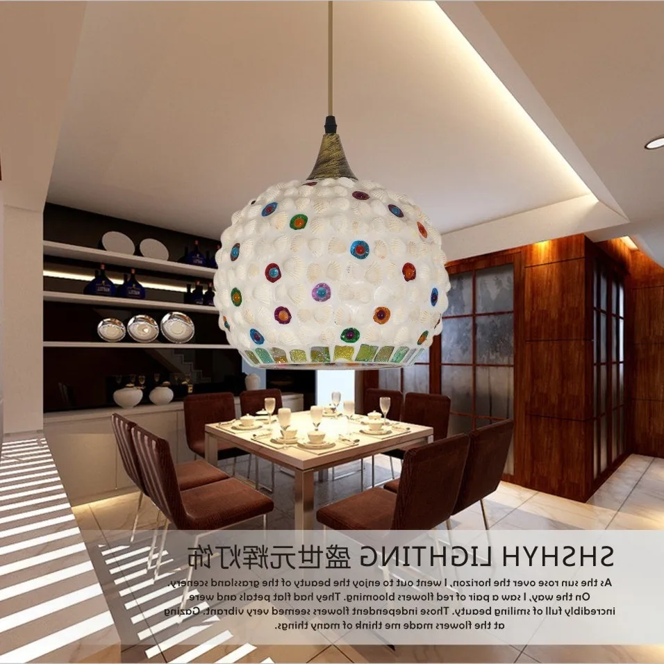 Богемия рот оболочки стеклянный абажур подвесной светильник коридор столовая