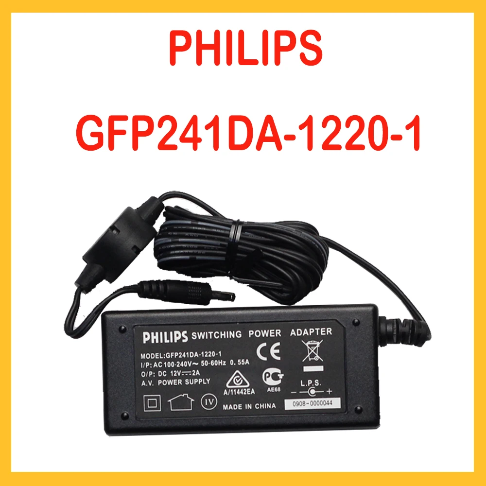 Адаптер переменного тока для PHILIPS адаптер питания 12 В 2 А GFP241DA 1220 1|Адаптеры AC/DC| |