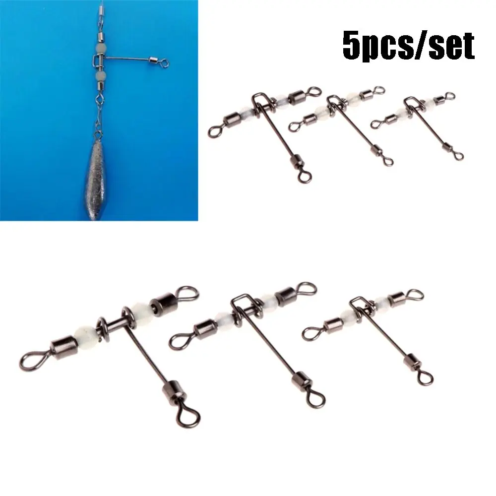 5 шт. Т-образные рыболовные вертлюжки с жемчужными бусинами | Спорт и развлечения