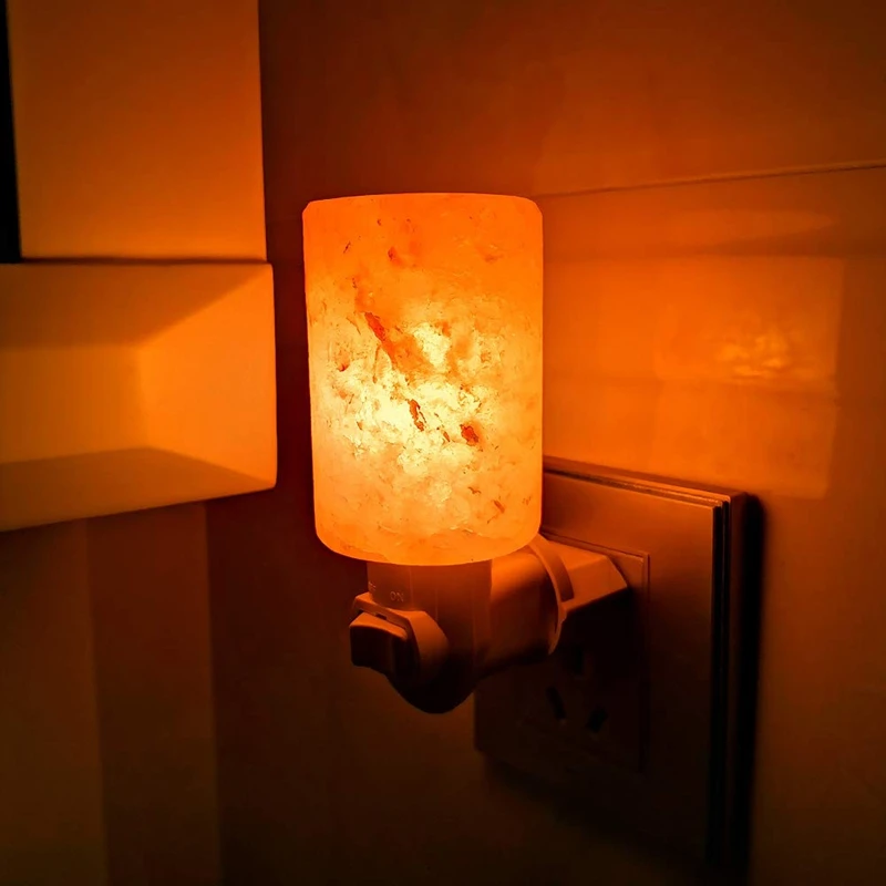Гималайская соляная лампа Ночной светильник 2 дополнительных лампы розовая