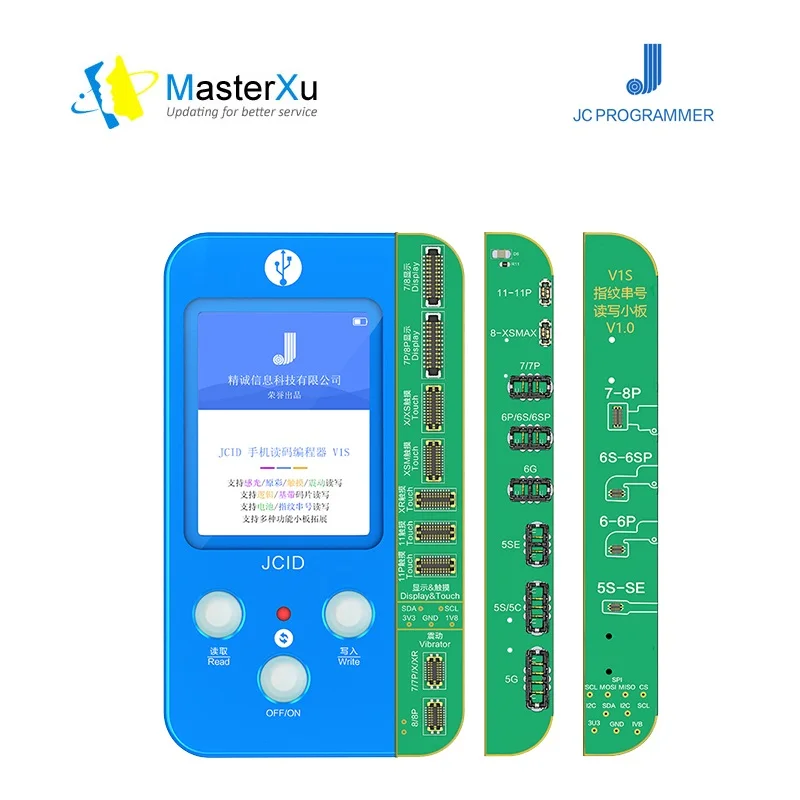 

JC V1S Host Programmer 3in1 For iPhone7 XS 11Pro MAX Screen True Tone Battery Cycle Time Cleaning Fingerprint Serial Repair