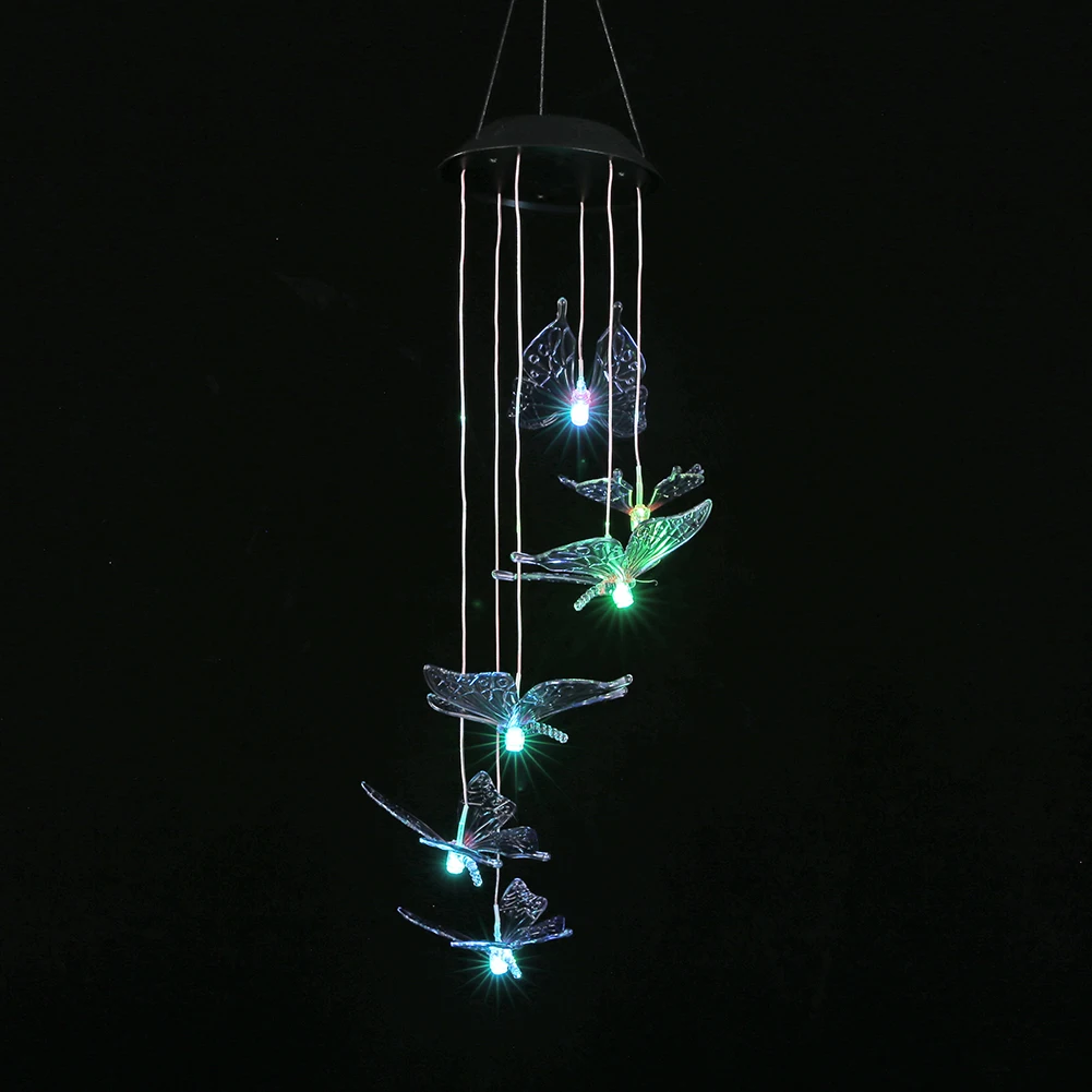 

Wind Chimes Light LED Solar Creative Butterfly Outdoor Home Decor Windbell Lamp for Household Outdoor Courtyard Ornament
