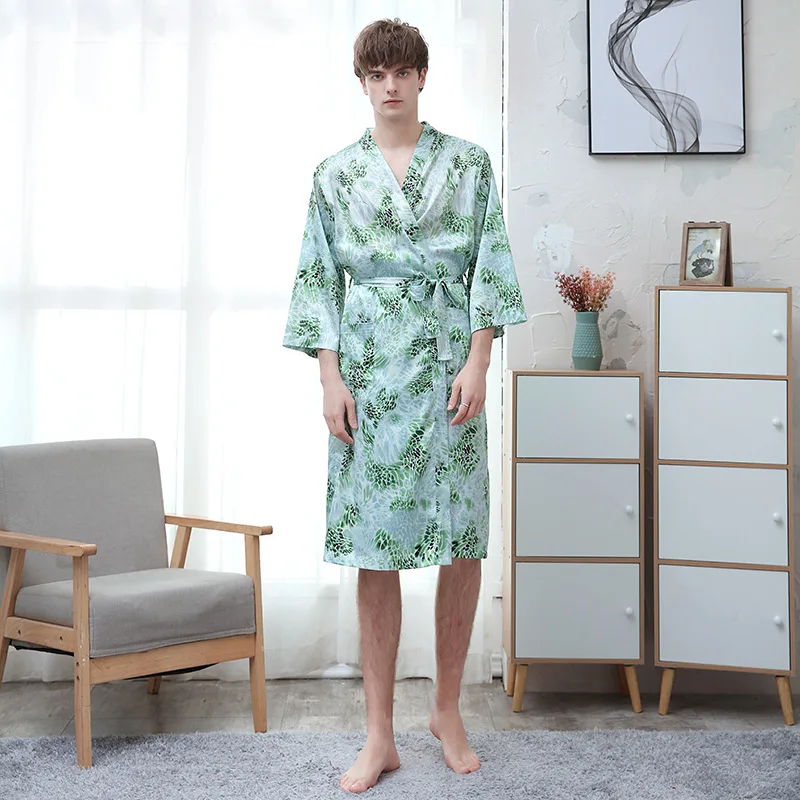 

Sexy Robes Satin Robe Ladies Dressing Gowns Couple Clothes Nightwear Silk Kimono Robe Bathrobe Women Man Silk Bridesmaid Robes
