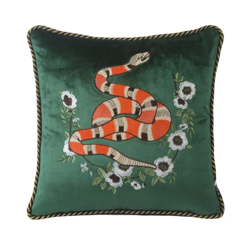 Precio Diphylleia Terciopelo De Lujo De Estilo Europeo Con Borlas Animal Bordado De Perro, Funda De Almohada Cubierta Sofá, Funda De Cojín Dorada De 45x45cm