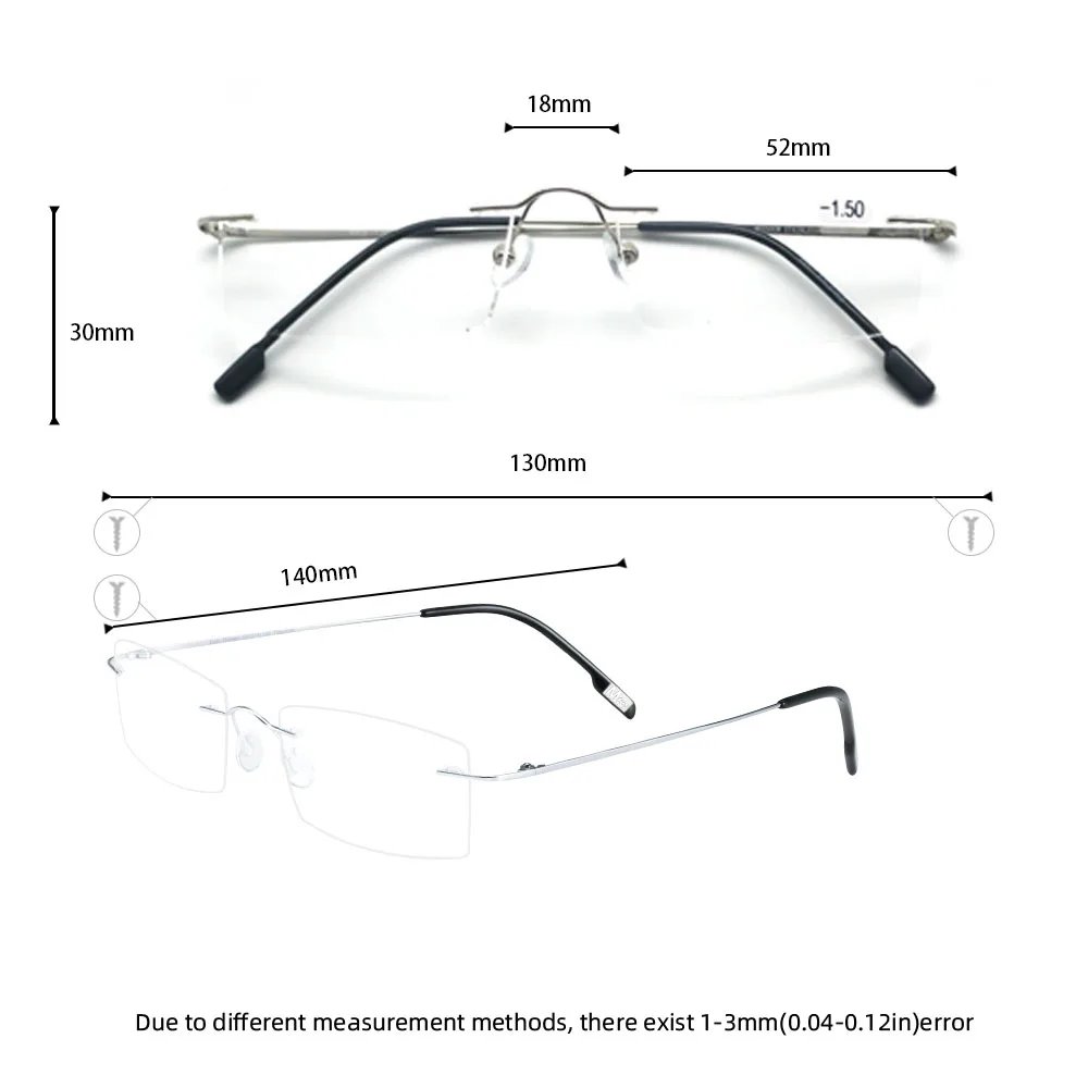 Очки без оправы Meeshow брендовые дизайнерские очки из 100% чистого титана оправа с