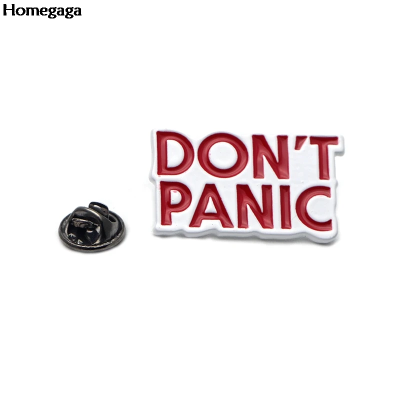 D0669 Homegaga паника не броши для рюкзака одежды металлические значки сумки