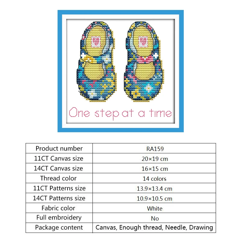 Детская обувь детские наборы для вышивки крестиком рукоделие домашний декор 14CT
