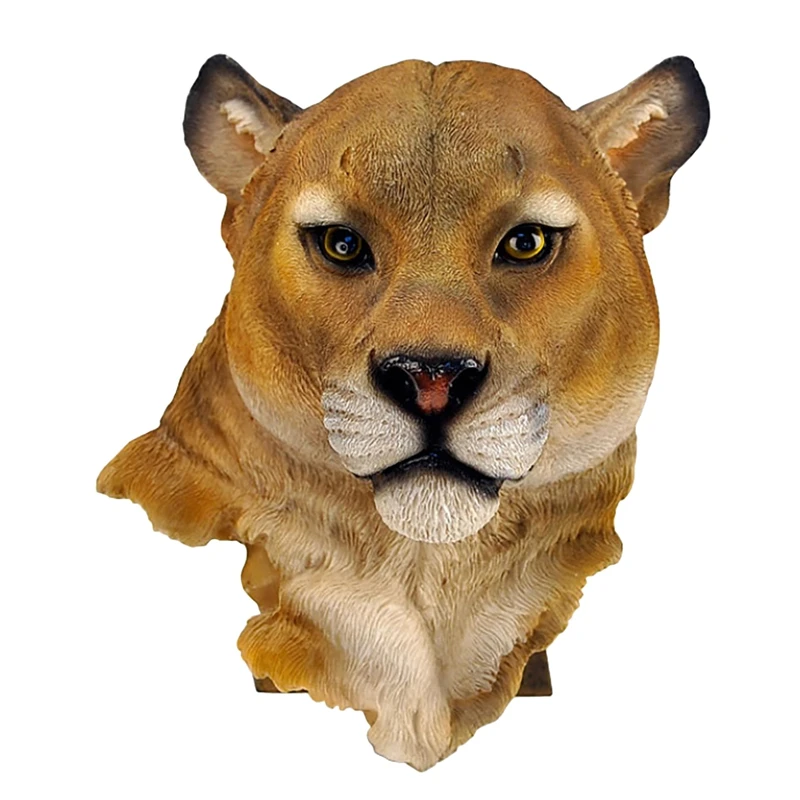 

Wall Decor Animal Head 3D Statue Bedroom Home Statues Decor Sculpture Resin Leopard Wall Statue
