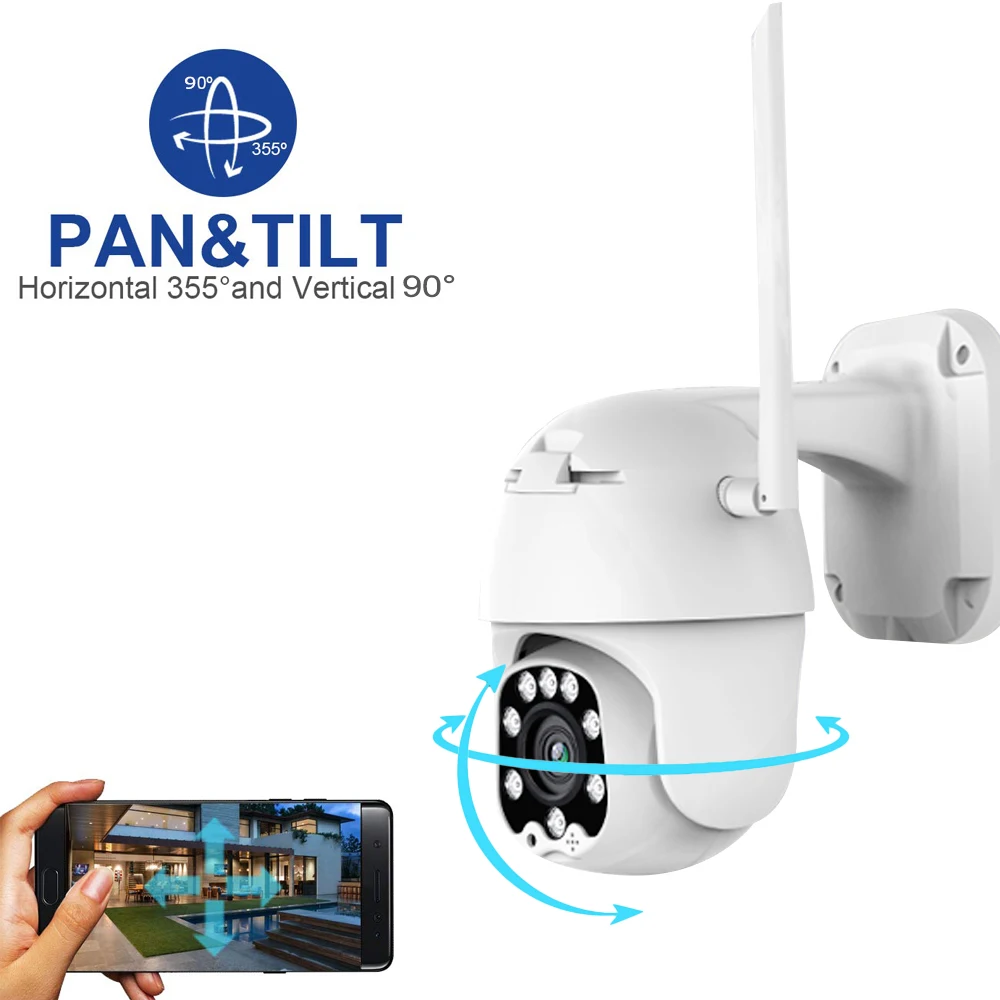 1080P HD PTZ WiFi камера 4X 10X Zoom наружная CCTV камера Домашняя безопасность ip-камера полноцветная ночное видение Обнаружение движения оповещение