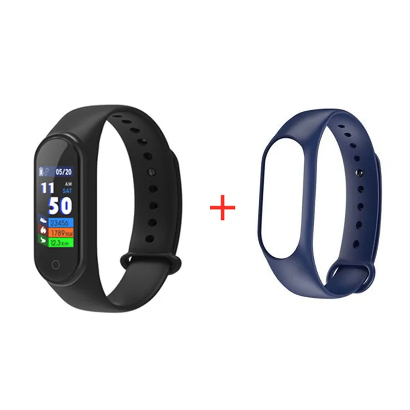 Band and strap Soulusic M4 смарт-браслет 4 фитнес-трекер часы спортивный браслет пульсометр умный Браслет для измерения артериального давления браслет PK mi band 4 - Цвет: Band and strap