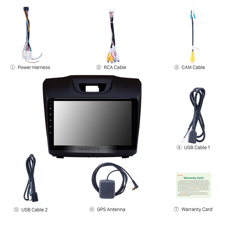 Harfey 9 дюймов GPS навигационная система для Chevy Chevrolet S10 ISUZU D-Max 2015-2018 Android 1 Радио HD 1024*600