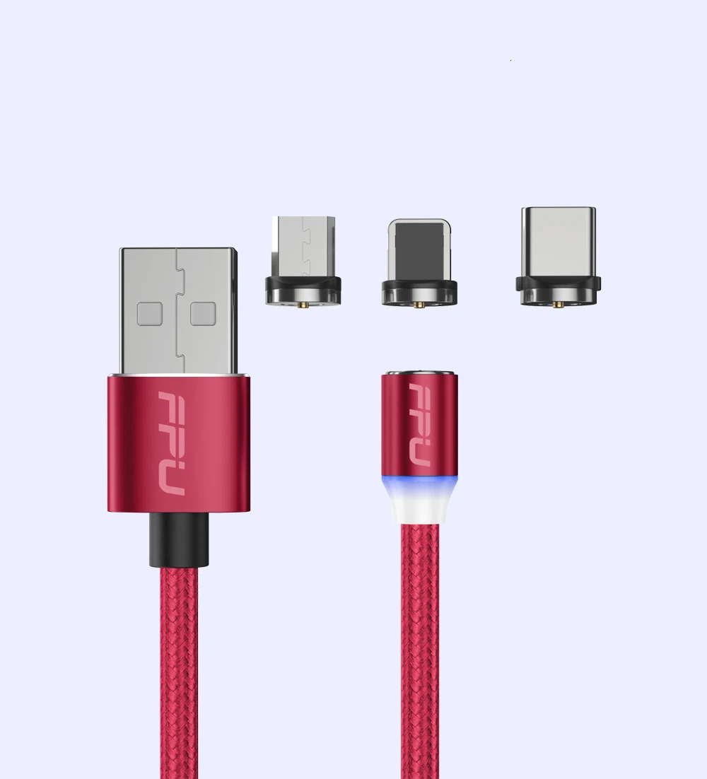 FPU 3 м Магнитный Micro USB кабель для iPhone samsung Android мобильный телефон Быстрая зарядка usb type C кабель магнит зарядное устройство провод шнур