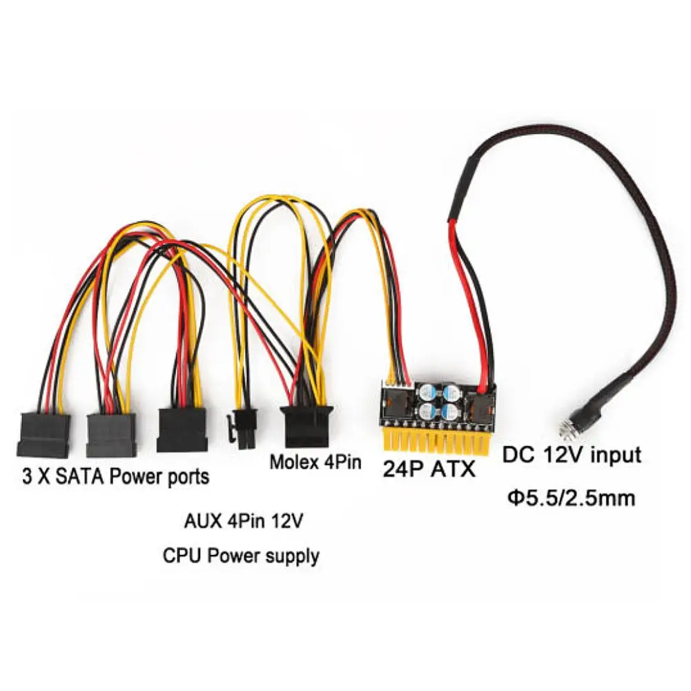 12V 180W 24Pin Mini PicoPSU DC-ATX Power Supply High Inline Module For Integrated POS Set-top Boxes Web Servers | Компьютеры и офис