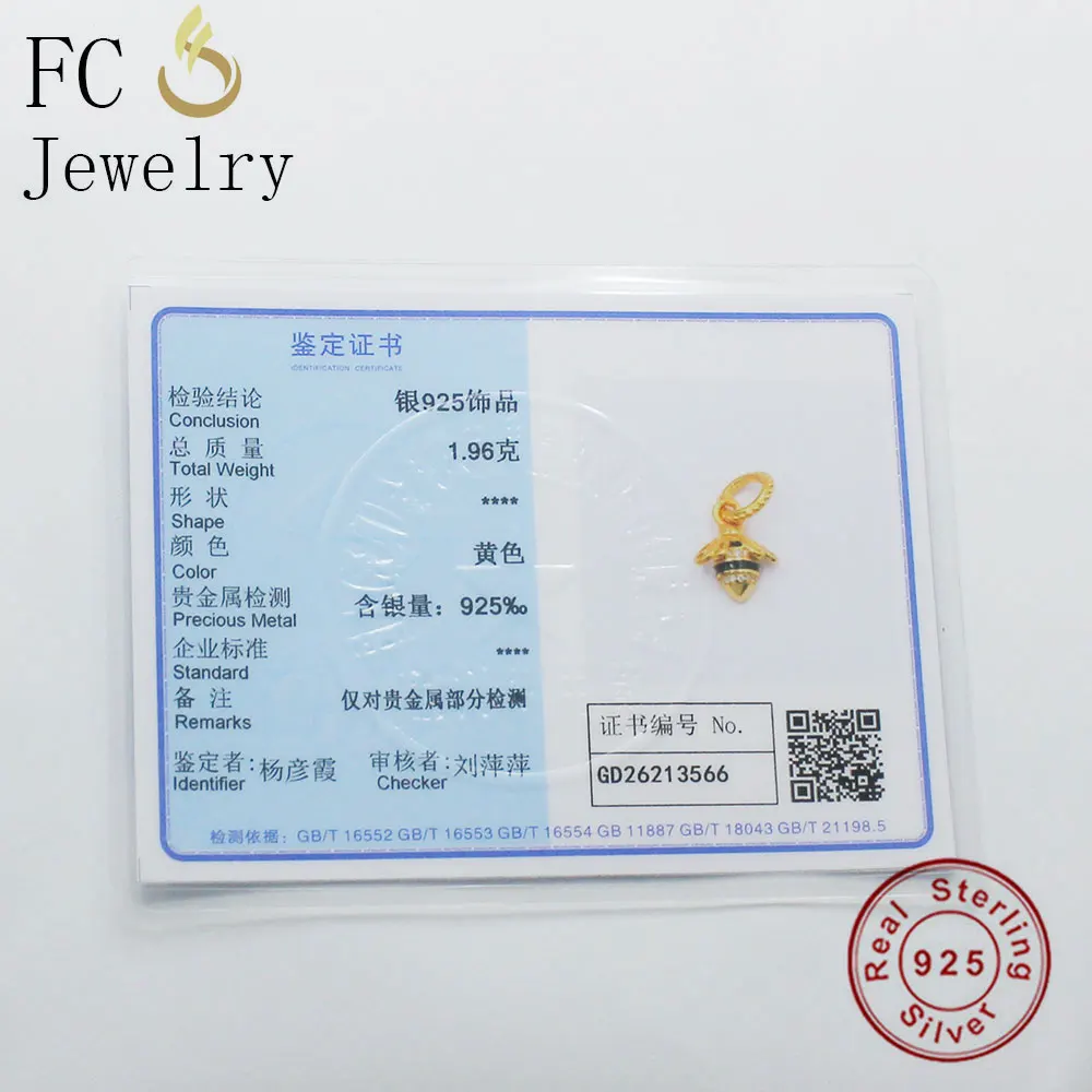 FC Jewelry 925 Sterling Silver Animal Gold Color Bee Link Chain Ethnic Necklaces &amp Pendants Choker For Women Men Trendy 2018 | Украшения
