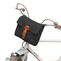 tourbon outdoor bicycle handlebar bag front tube pack pannier shoulder bags vintage messenger bag black waxed waterproof canvas
