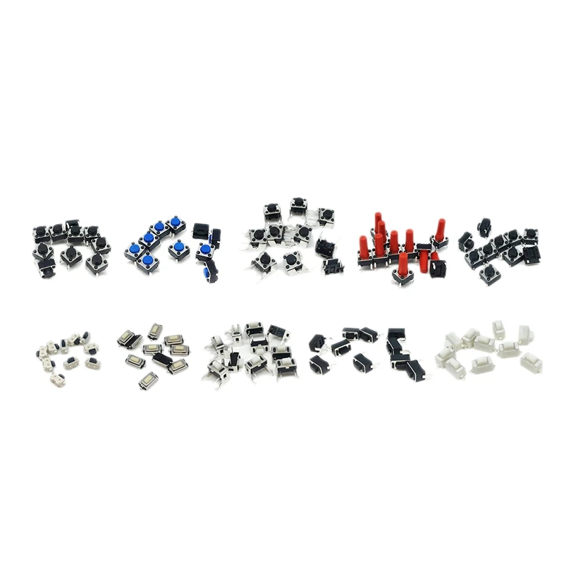 25 типов/партия ассорти Мини кнопочный переключатель такт сброс мини листовой SMD