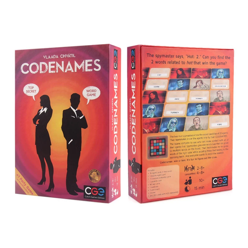 Семейная настольная игра Codenames секретные действия Вечерние игры для друзей
