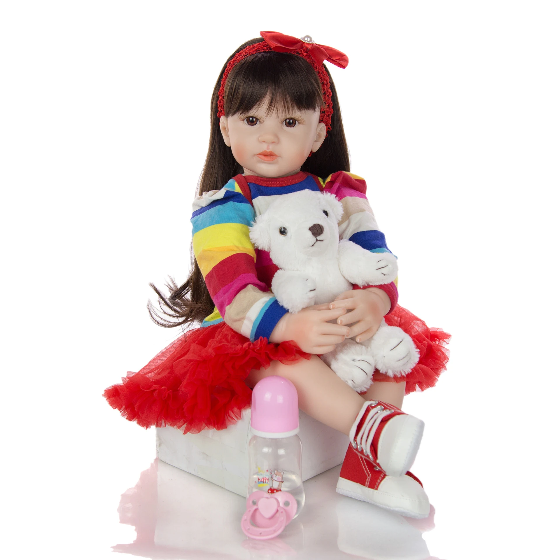 Супер красивая кукла с длинными волосами принцесса 60 см для новорожденной