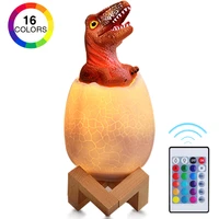 3d dinosaur childrens night lights with touch sensor and remote control 16 colors lamp bedroom bedside lighting decor kid gifts