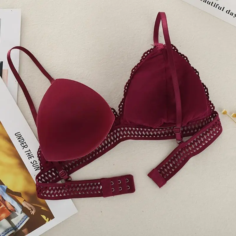 Женский кружевной бюстгальтер во французском стиле нижнее белье с треугольной