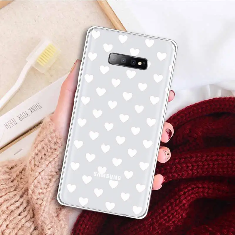 

love Phone Case Clear Transparent for samsung A 21s 50 71 S 8 9 20 note 10 20 plus ultra